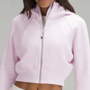 Lululemon Scuba Full-Zip Cropped Hoodie Meadowsweet Pink Size 2